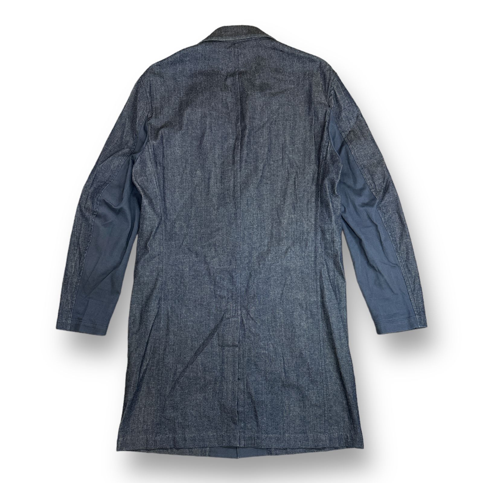 Yohji Yamamoto POUR HOMME ロング デニムジャケット 切替 コート 
