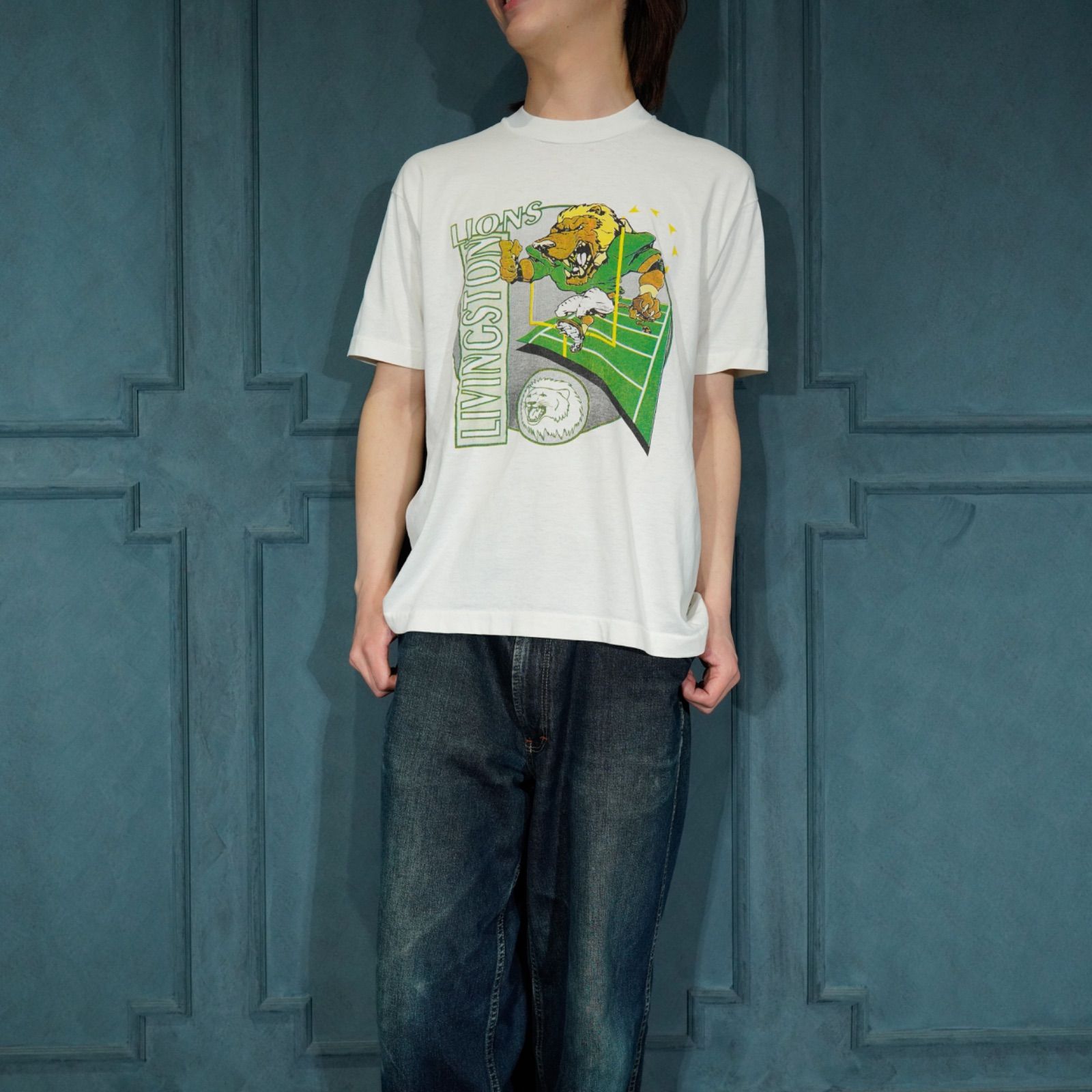 80's～90's USA VINTAGEアメリカ古着アニマル柄後染めスウェット USA VINTAGE ANIMAL PRINT DESIGN OVER SWEAT SHIRT/アメリカ
