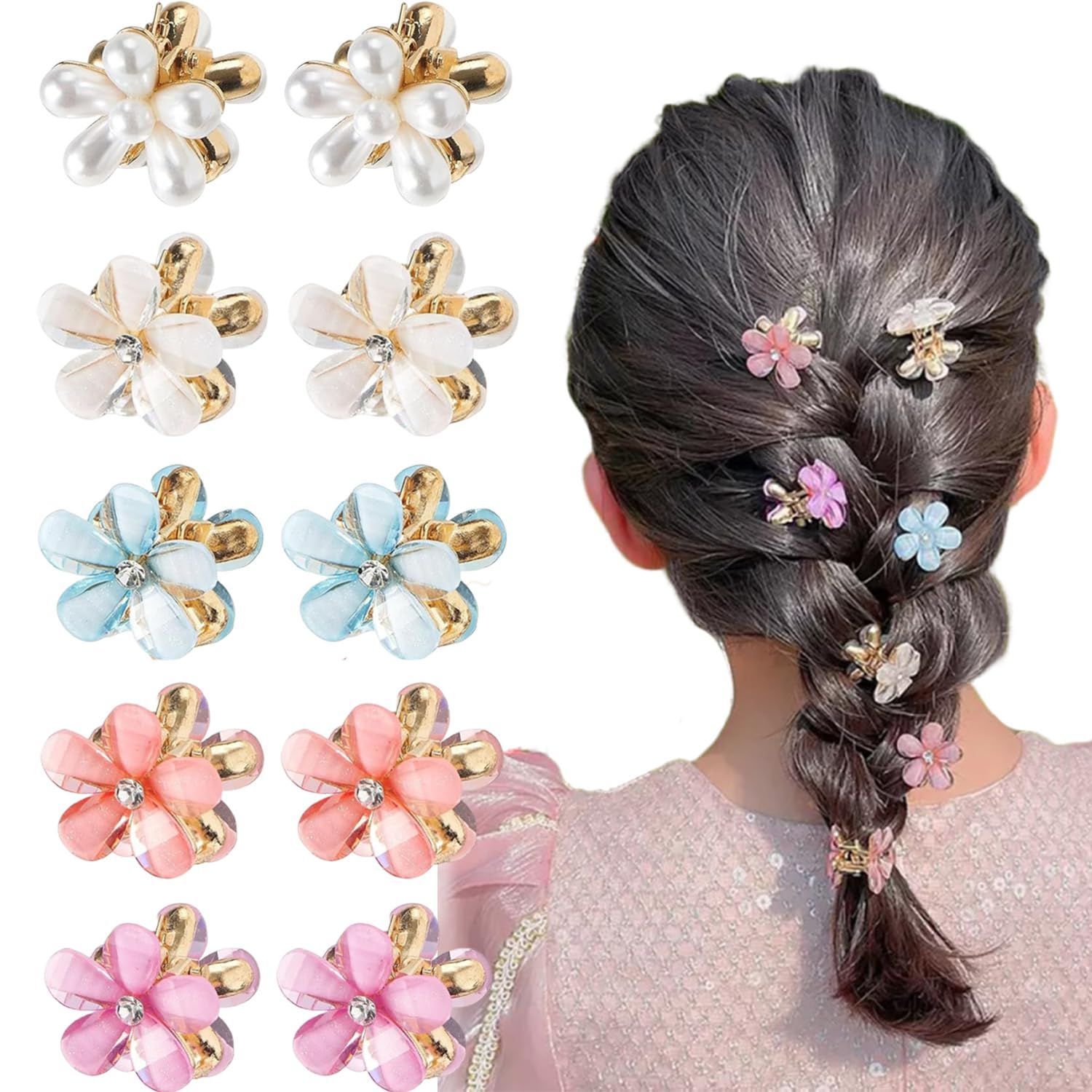 髪飾り ヘア バンスクリップ 真珠のヘアクリップ 髪留め 前髪クリップ 子供 花 卒業式 ヘアピン 入学式 ミニヘアクリップ 結婚式 LIKENNY 入り