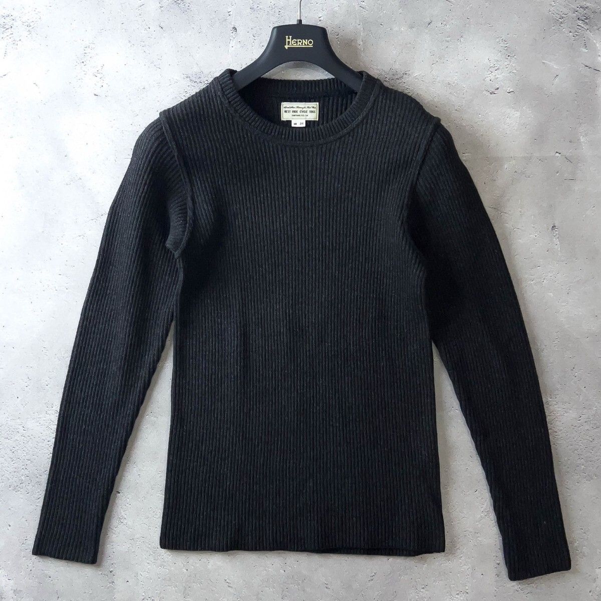 極美品 WESTRIDE ウエストライド CLASSIC RIB SWEATER バイカー仕様 