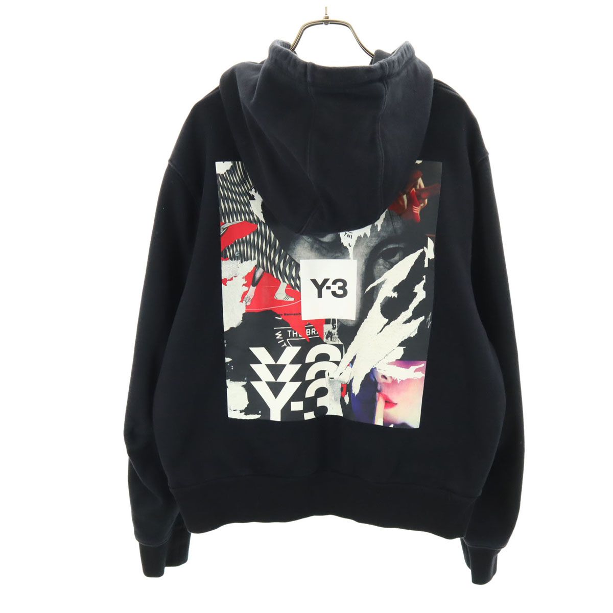 Y-3 ワイスリー 20aw バックプリント 長袖 スウェットパーカー M