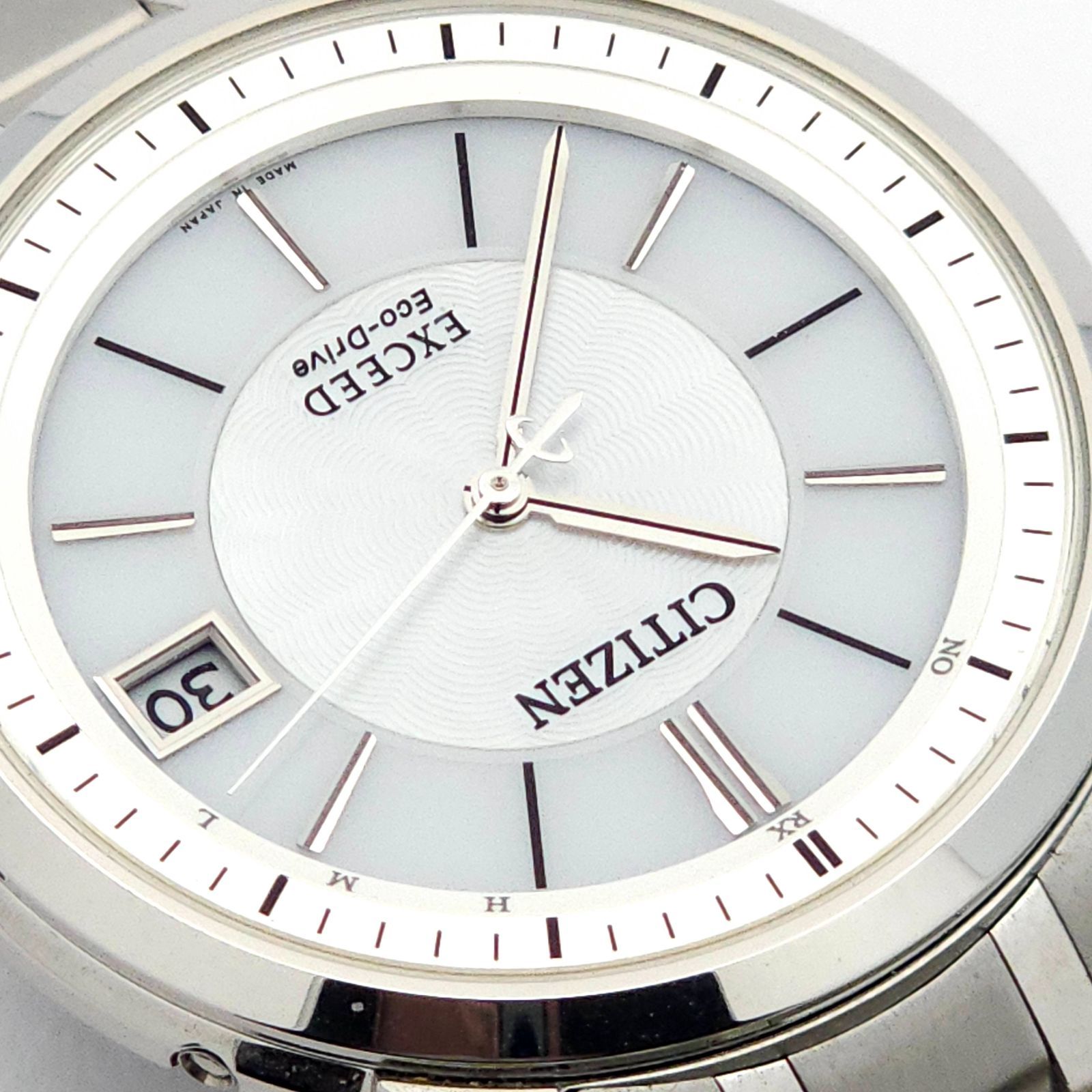 シチズン　エクシード　H113-T016189 電波ソーラー ☆美品 CITIZEN シチズン エクシード H113-T016189 ソーラー電波 動作