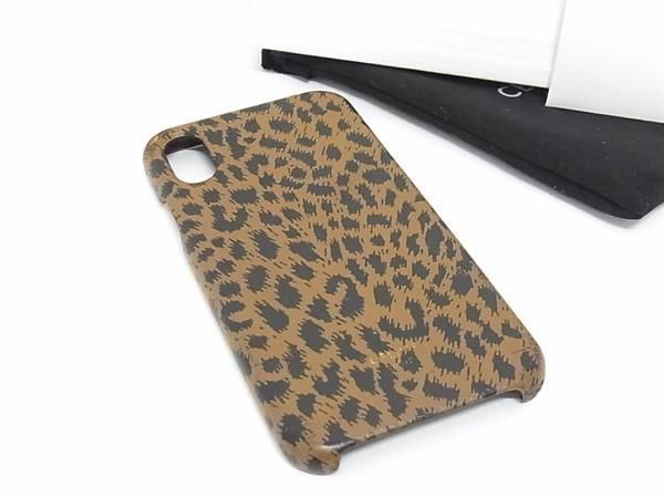 CELINE ケース CELINE セリーヌ レザー レオパード ヒョウ柄 iPhoneX/XS 対応