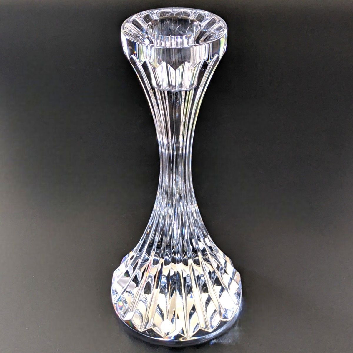 バカラ Baccarat マッセナ Massena テーパーキャンドルホルダー ペア ロウソク立て 15cm バックスタンプ フランス 828