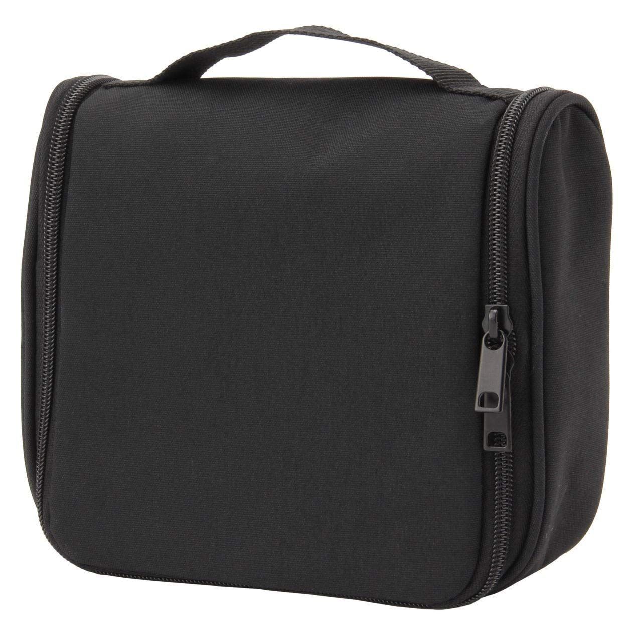 【次回入荷予定無し】02125752 黒・約16×19×6cm ポリエステル吊して使える洗面用具ケース 無印良品