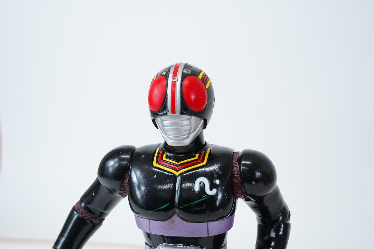 7.482 △ 仮面ライダーBLACK ソフビ 箱付 希少 当時物 レトロ