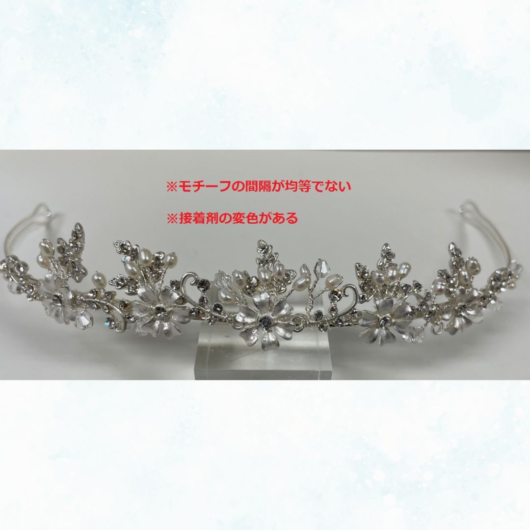 LoveTiara ブライダルアクセサリー 2点セット 2連クリスタル 