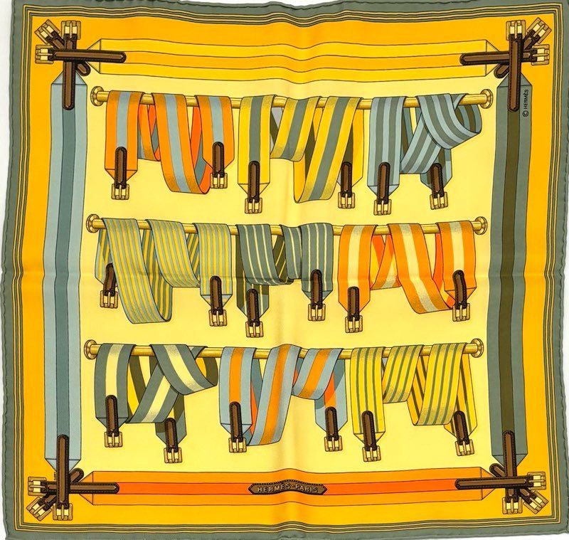 エルメス HERMES プチカレ45 Les Sangles サスペンダー スカーフ