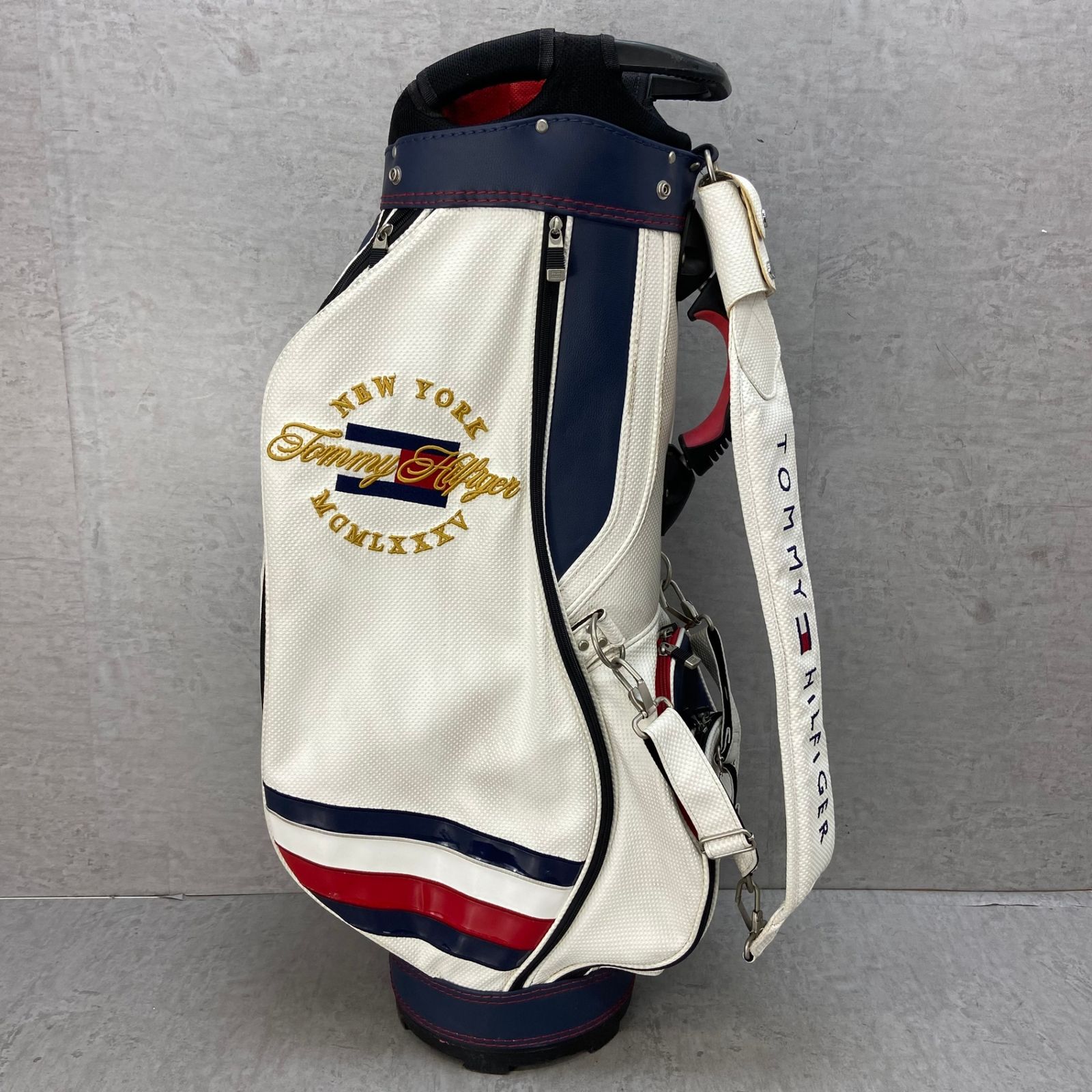 トミーヒルフィガー ゴルフ キャディバッグ カート式 合成皮革