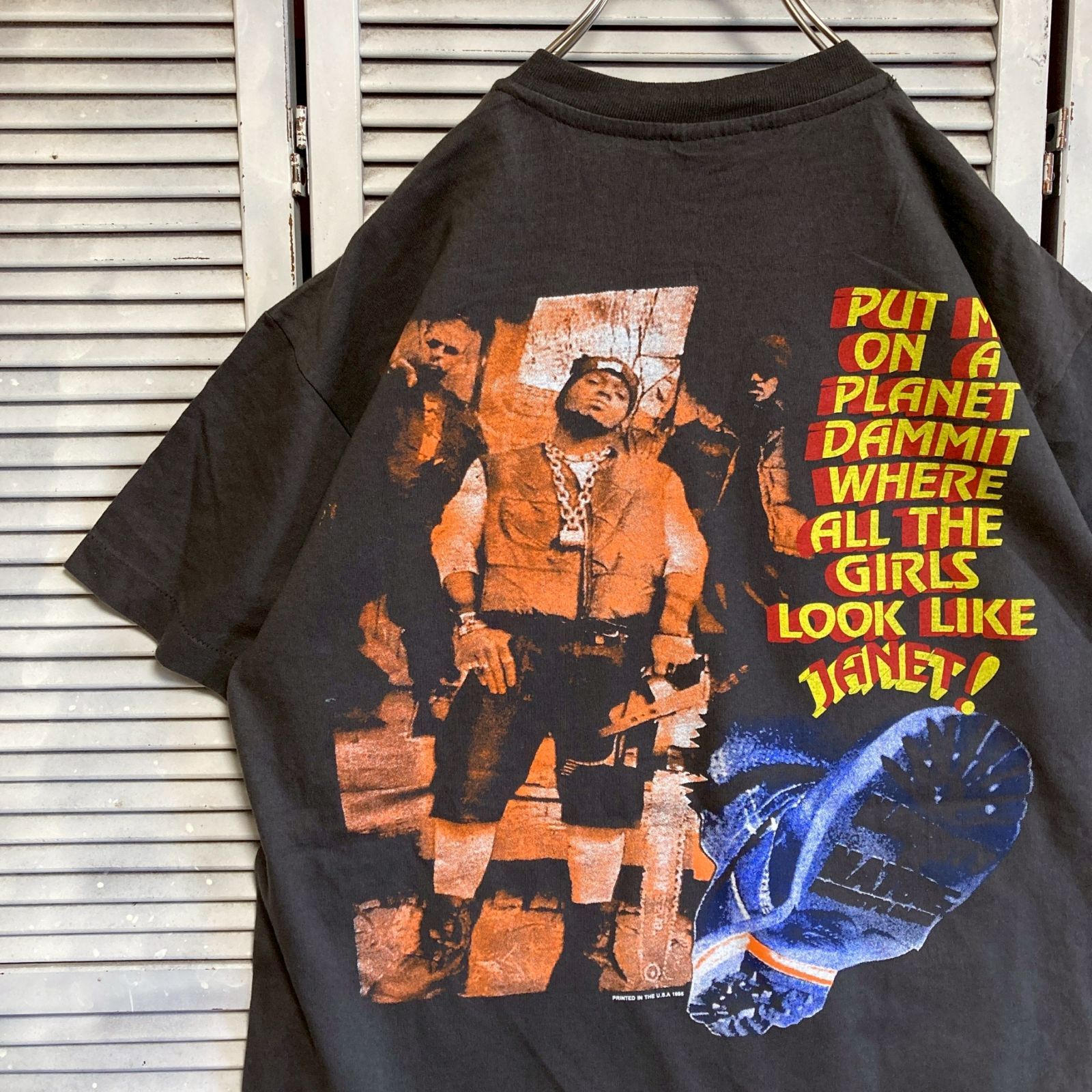 mm] BFCZ アーティスト バンド Tシャツ 古着 黒 ジャネット
