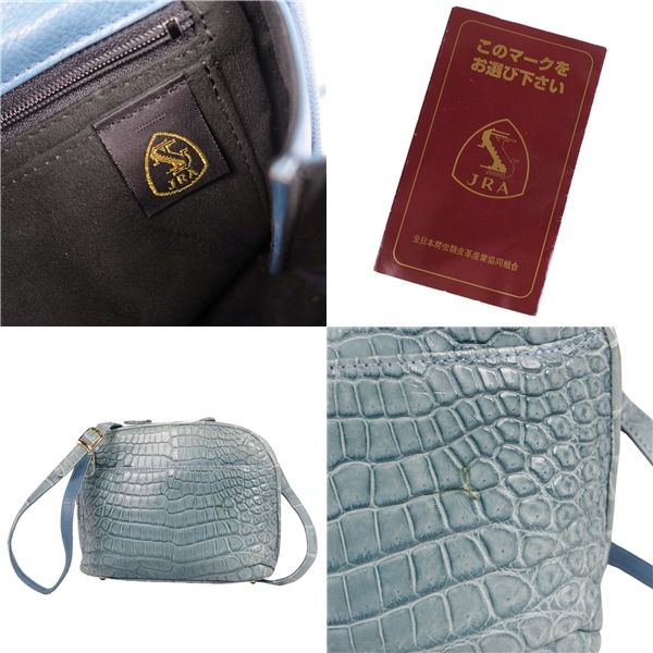 極美品 クロコダイル CROCODILE バッグ JRA ショルダーバッグ マットクロコ ワニ革 カバン 鞄 レディース ボルドー ショルダーバッグ レディース クロコダイル 牛革 本革 本物 ワニ革 鰐