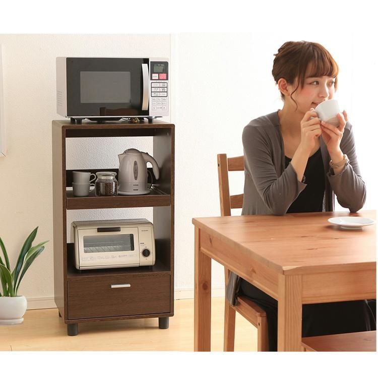 配送商品は通常配送無料。 公式 レンジ台 幅50 スリム 収納 KBD-500 全2色 アイリスオーヤマ 引き出し