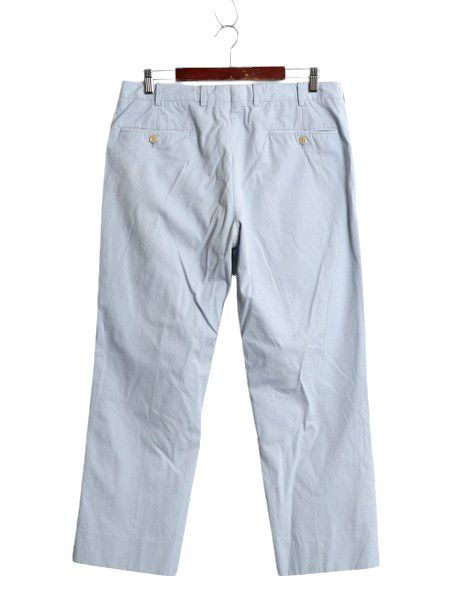 90s イタリア製 ポロ ラルフローレン スラックス パンツ メンズ 34 古着 90年代 オールド ノータック ストレート ストレッチ コットン 薄青 お得なクーポン配布中!】 90s イタリア製 ポロ ラルフローレン