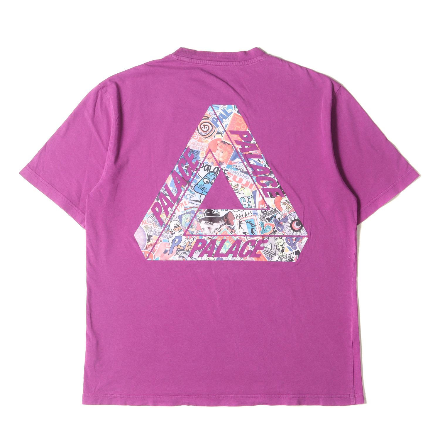 PALACE パレス Tシャツ サイズ:XL 21AW ステッカー グラフィック ロゴ クルーネック 半袖Tシャツ TRI-STICKER PACK T-SHIRT プラム トップス カットソー【メンズ】