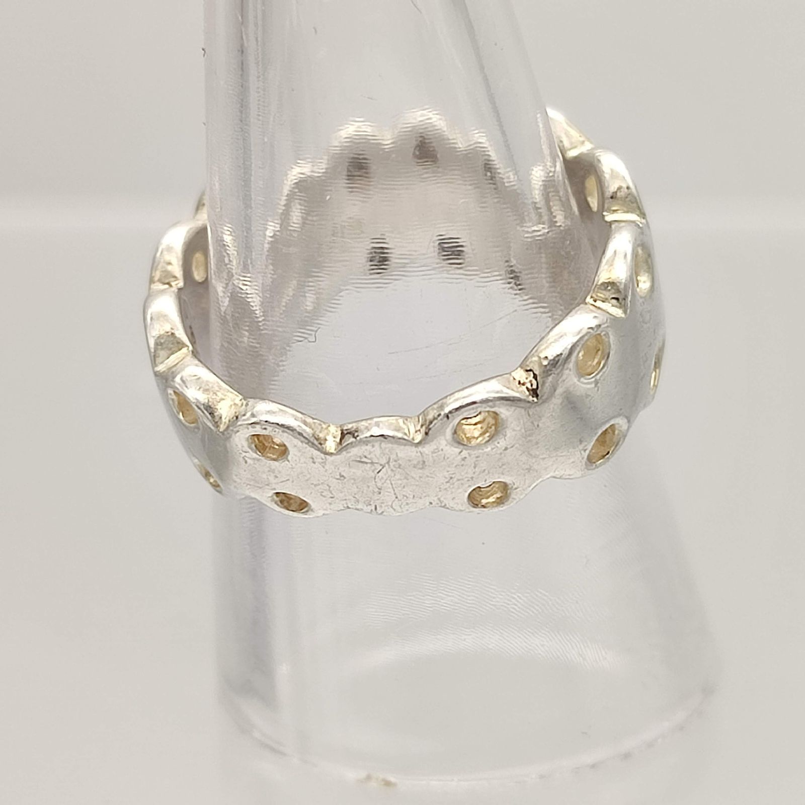 シルバーリング　極美品silverリング　サイズ約14号　シルバー925 クロス 美品】シルバーデザインリング SILVER シルバー925 14号 Craft