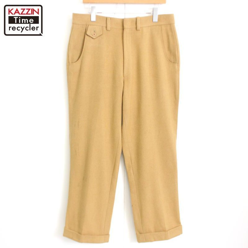 70s vintage ウール スラックスパンツ メンズ Lサイズ相当 - メルカリ 