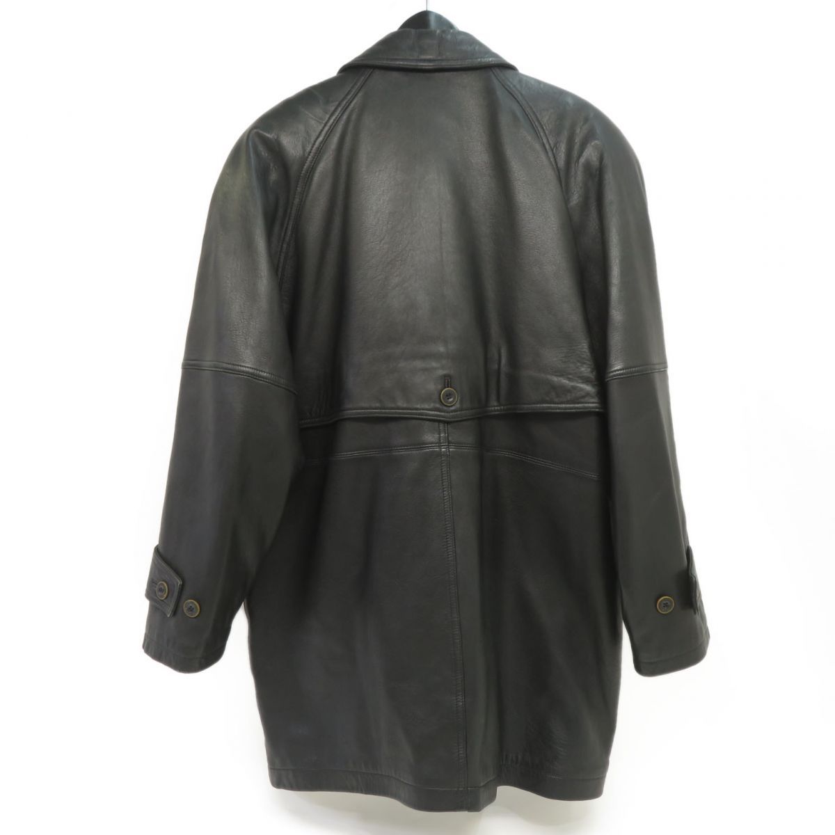 Runker ガンフラップ レザーコート 羊革 フリーサイズ ブラック ※中古 