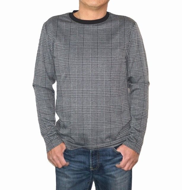 ニコル NICOLE 長袖Tシャツ 千鳥格子 黒 39 チェック メンズ