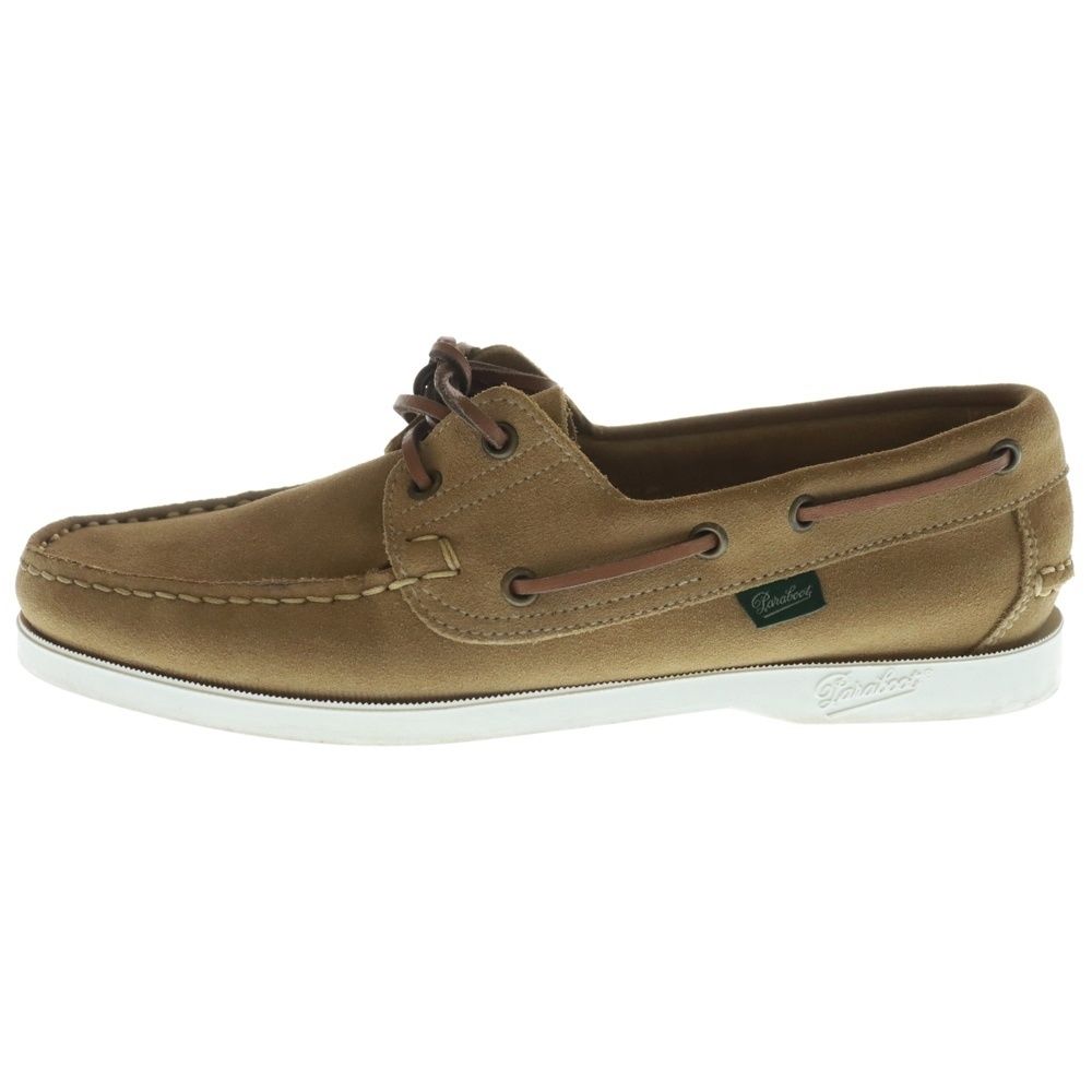 美品 パラブーツ ビームス別注 デッキシューズ スリッポン ブラウン 25cm Paraboot × BEAMS F / 別注 MALO デッキシューズ（モカシン
