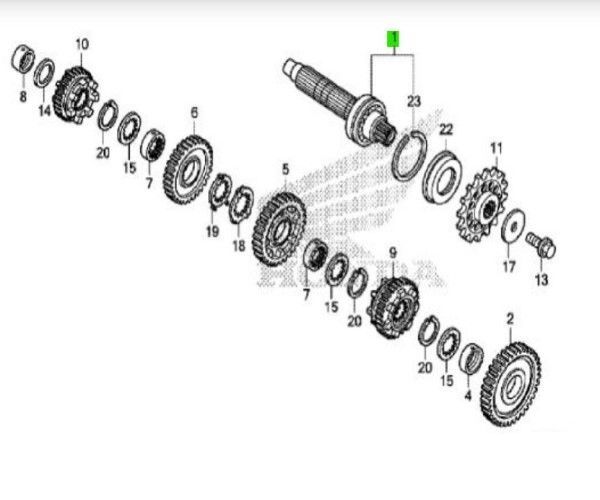 ホンダ 純正 CTX700D A AC カウンターシャフト HONDA CTX700D A AC Countershaft 23220-MKA-D50 ♥ Genuine JDM メーカー純正品