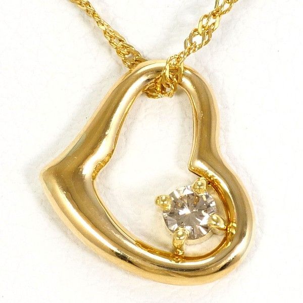 K18YG ネックレス NECKLACE ブラウンダイヤ 0.07 総重量約1.3g 約40cm