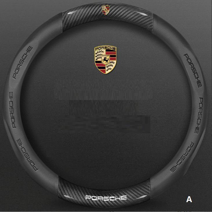 【新品未使用】ポルシェ（Porsche） ハンドルカバー カーボン調u0026ナッパ革 ステアリングカバー