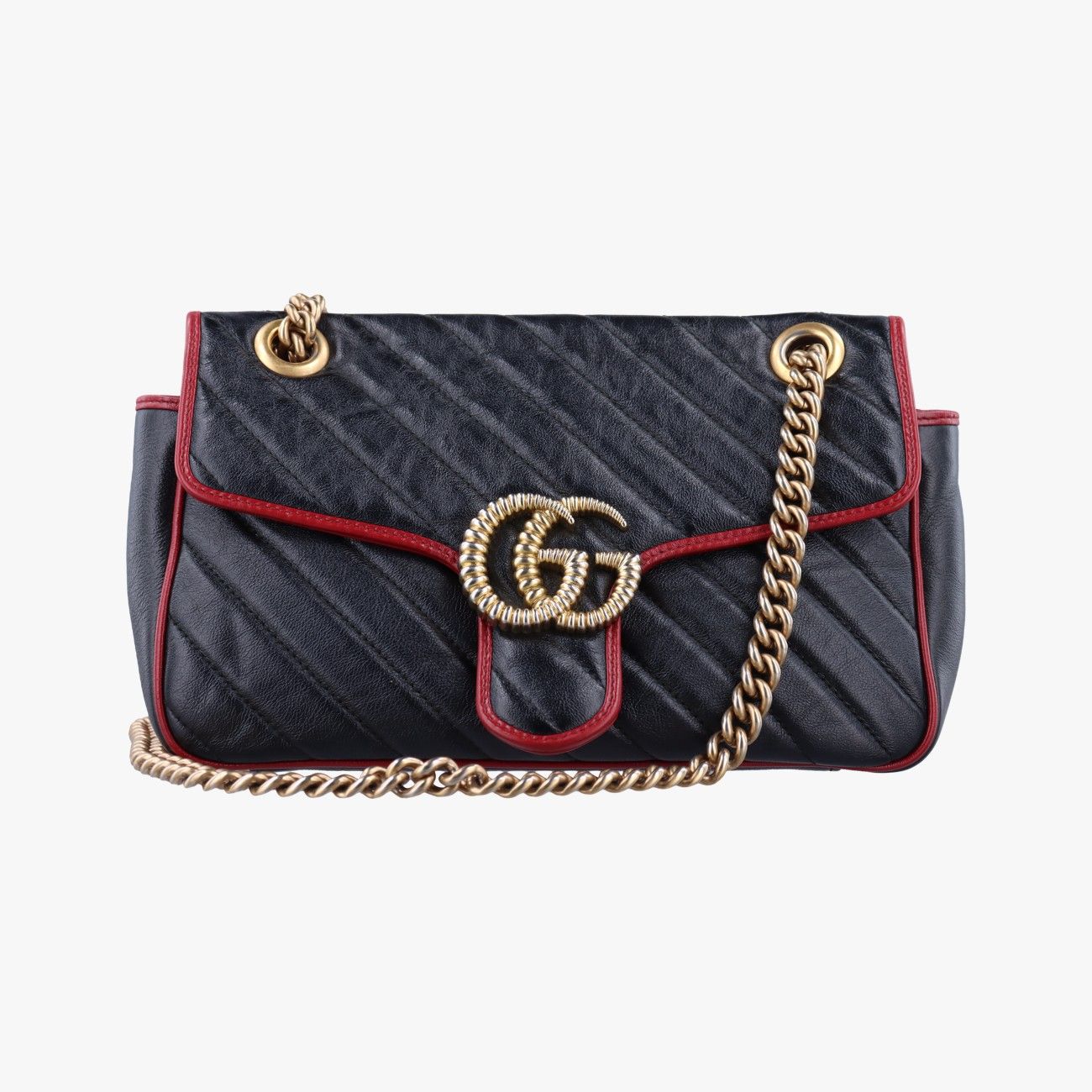 グッチGucciGGマーモントブラック×レッドレザー443497G029515359