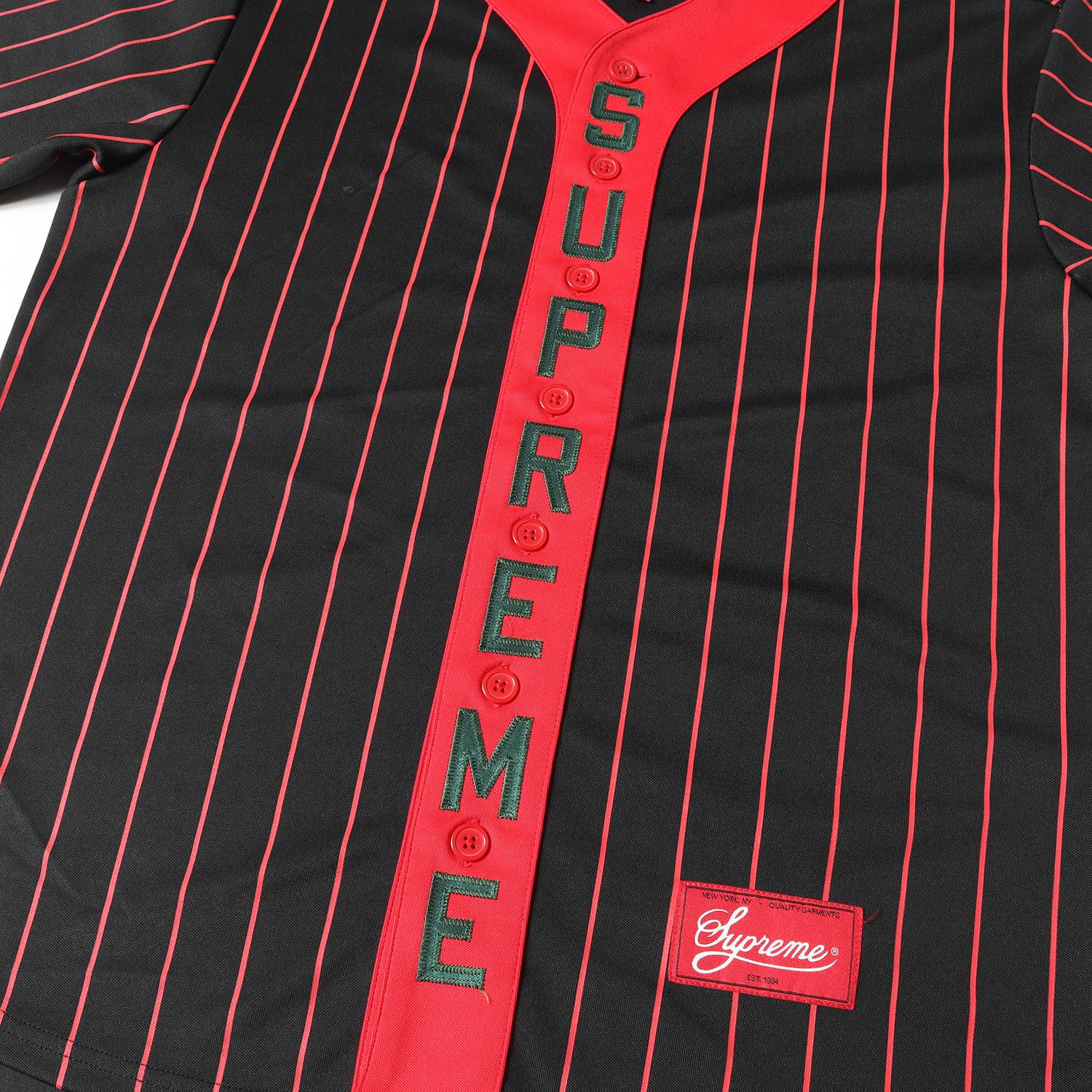 SUPREME バーティカルロゴ ベースボールシャツ Supreme シュプリーム シャツ バーチカルロゴ ベースボール