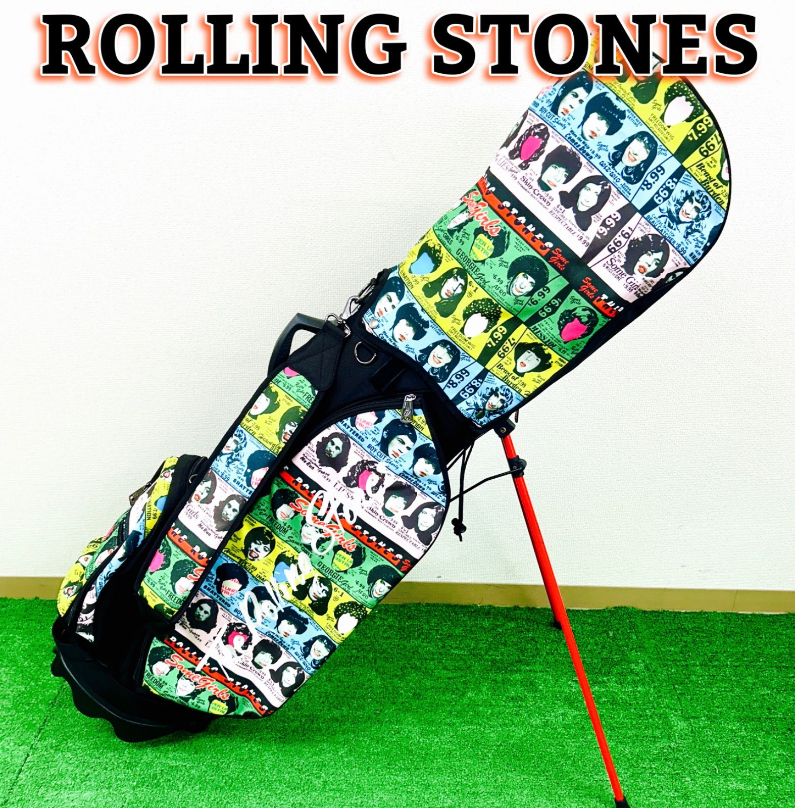 値下出品　新品　ゴルフバッグ　ローリングストーンズ　BACKSPIN! 値下出品新品ゴルフバッグローリングストーンズBACKSPIN!