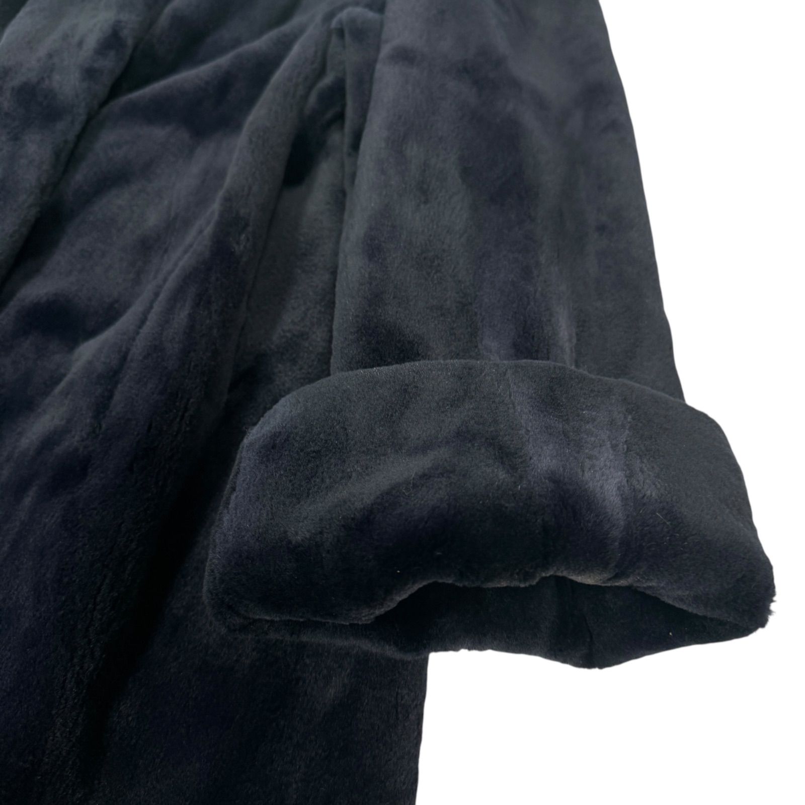 美品 最高級 シェアードミンク MINK 毛皮 コート 紺色 ネイビー