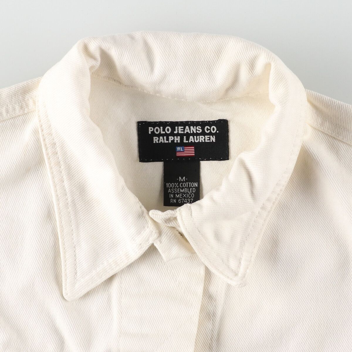 あ*ま様 LAUREN JEANS CO. ホワイトデニムジャケット 古着 90年代 ラルフローレン Ralph Lauren POLO JEANS COMPANY