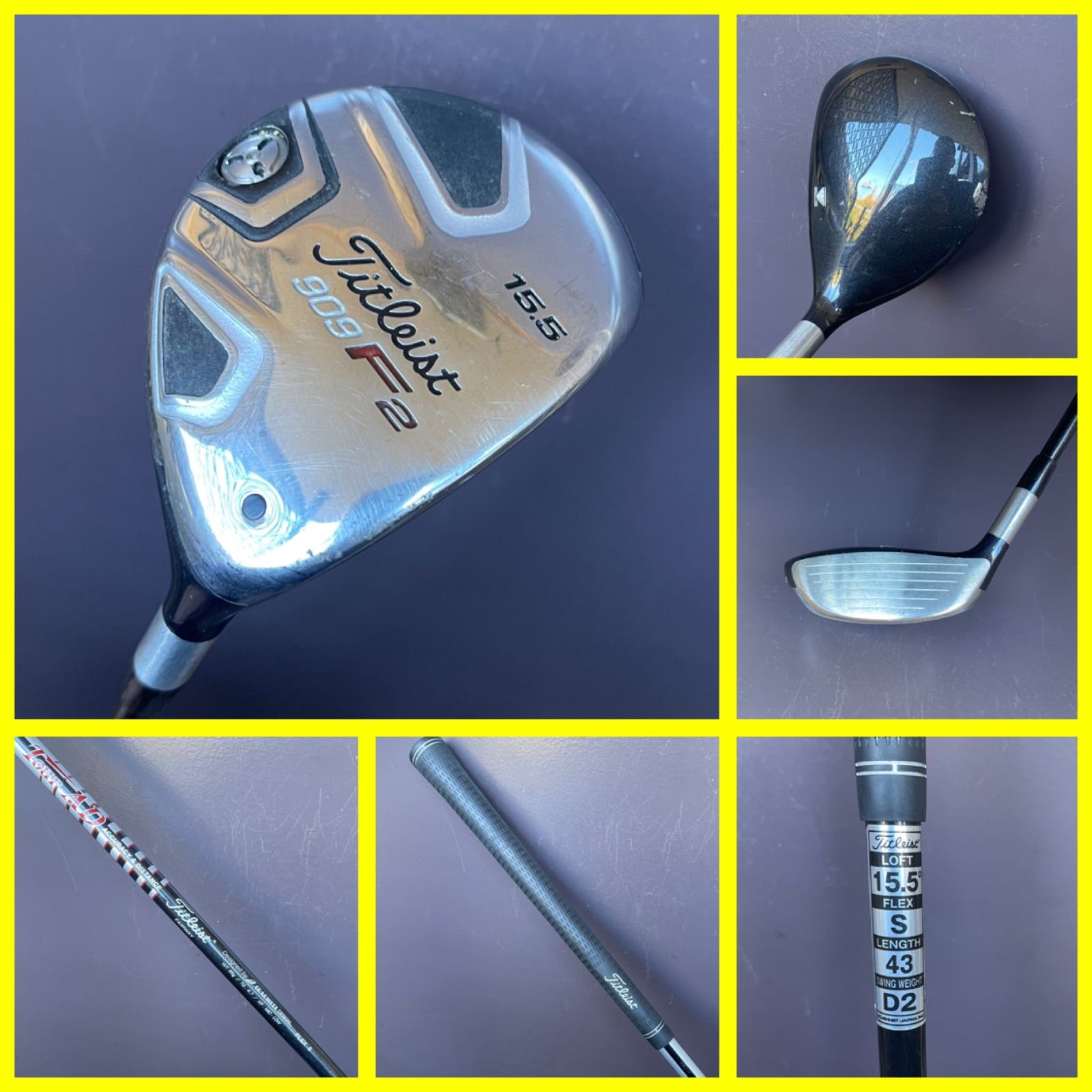 ☆送料込み☆タイトリスト☆909F2☆S-FLEX☆43インチ☆15.5度