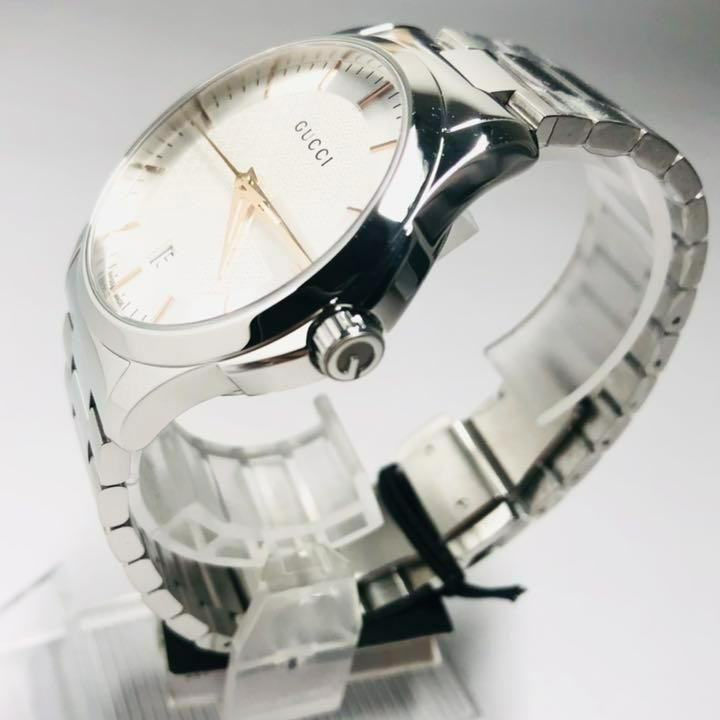 定価10万円】GUCCI/グッチ Gタイムレス シルバー メンズ腕時計 - メルカリ