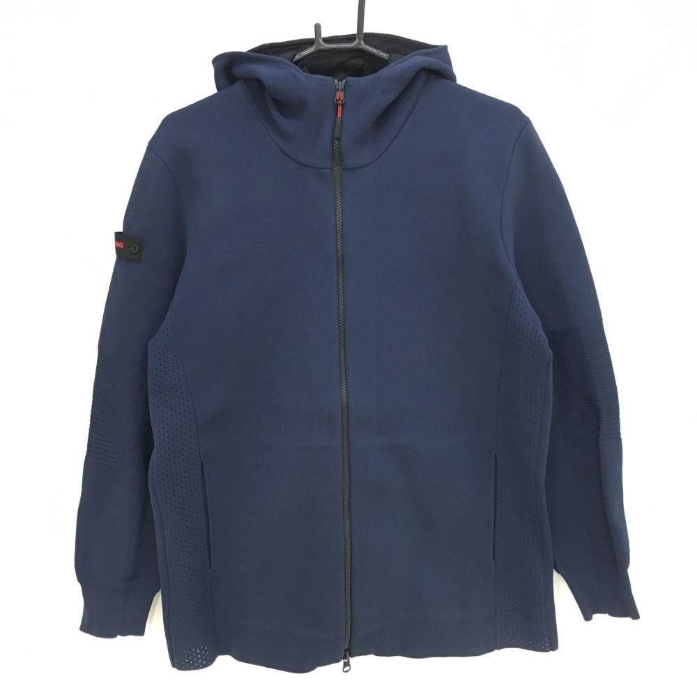 美品】ブリーフィング ニットパーカー ネイビー バックロゴ  