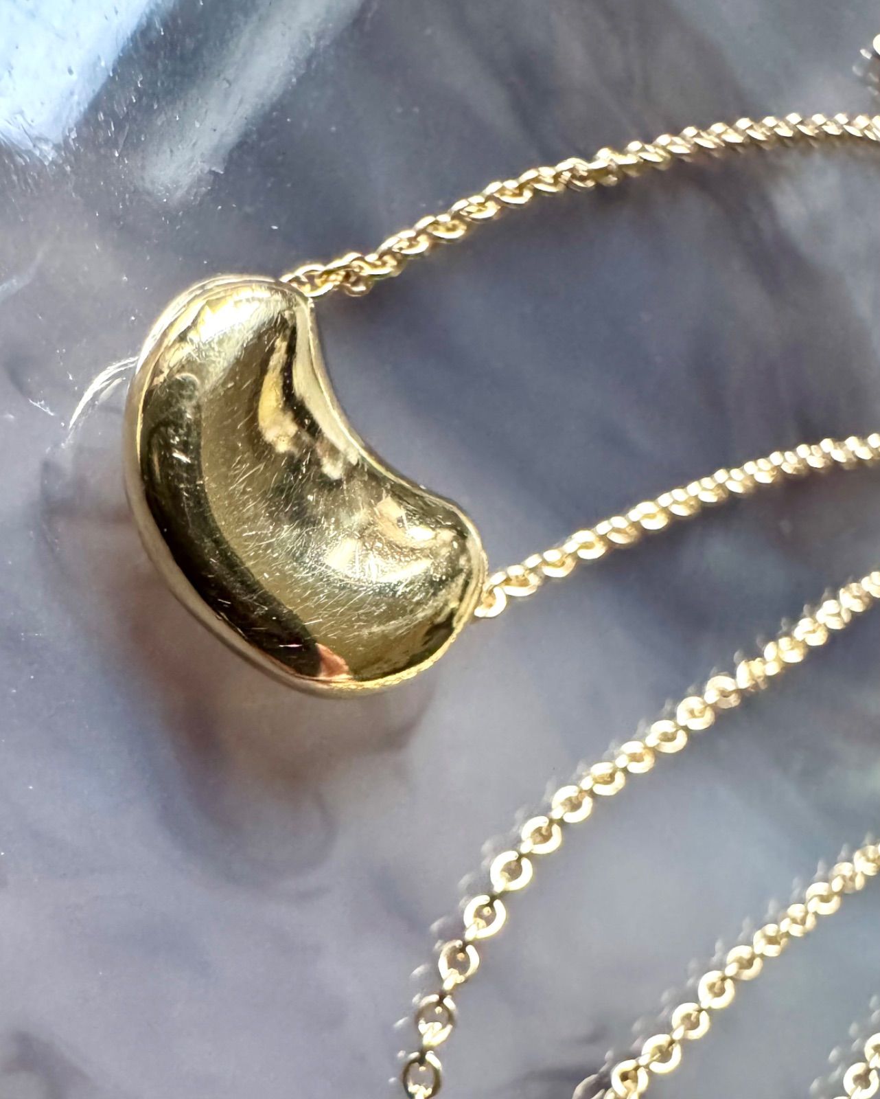 お値下げ◆ティファニー◆ビーンネックレス*750(YG) K18 YG*40㎝ ティファニー◇ビーンネックレス*750(YG) K18 YG*40㎝ - メルカリ