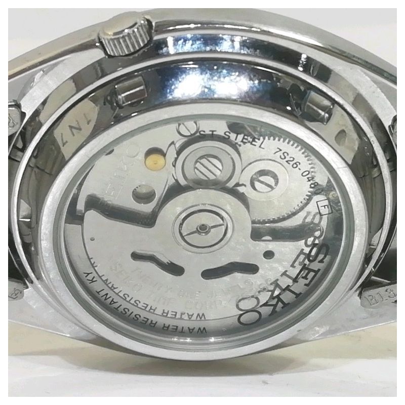 【中古】SEIKO セイコー5 メンズ 自動巻き 7S26-0480★風防にキズ