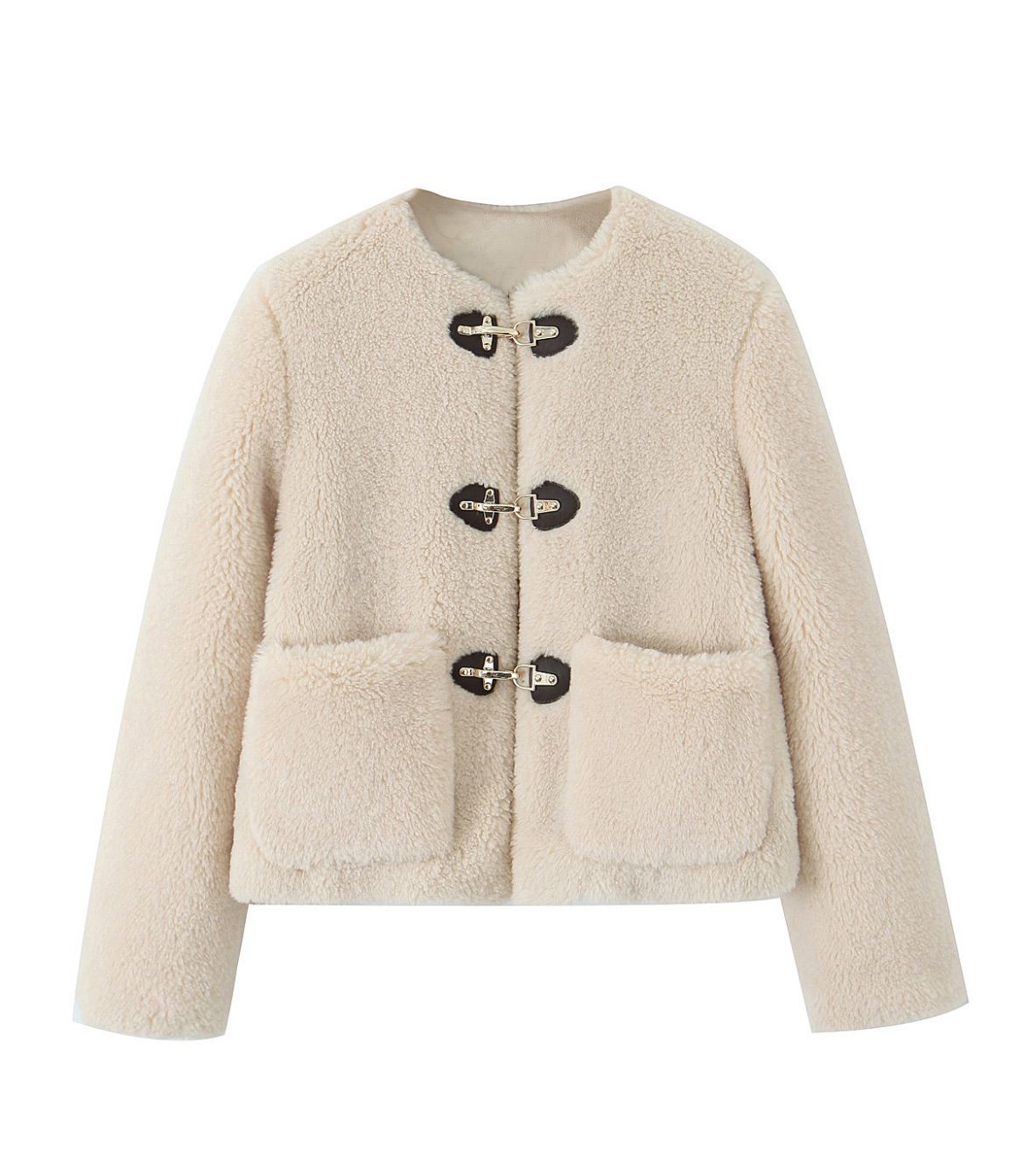 ZARA ザラ フェイク ボア トグル ジャケット S - メルカリ