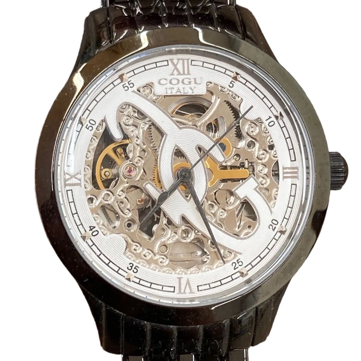 販売質屋コグ COGU 腕時計 メンズ BNTS-BBK 自動巻き ブラック 3針（時、分、秒）
