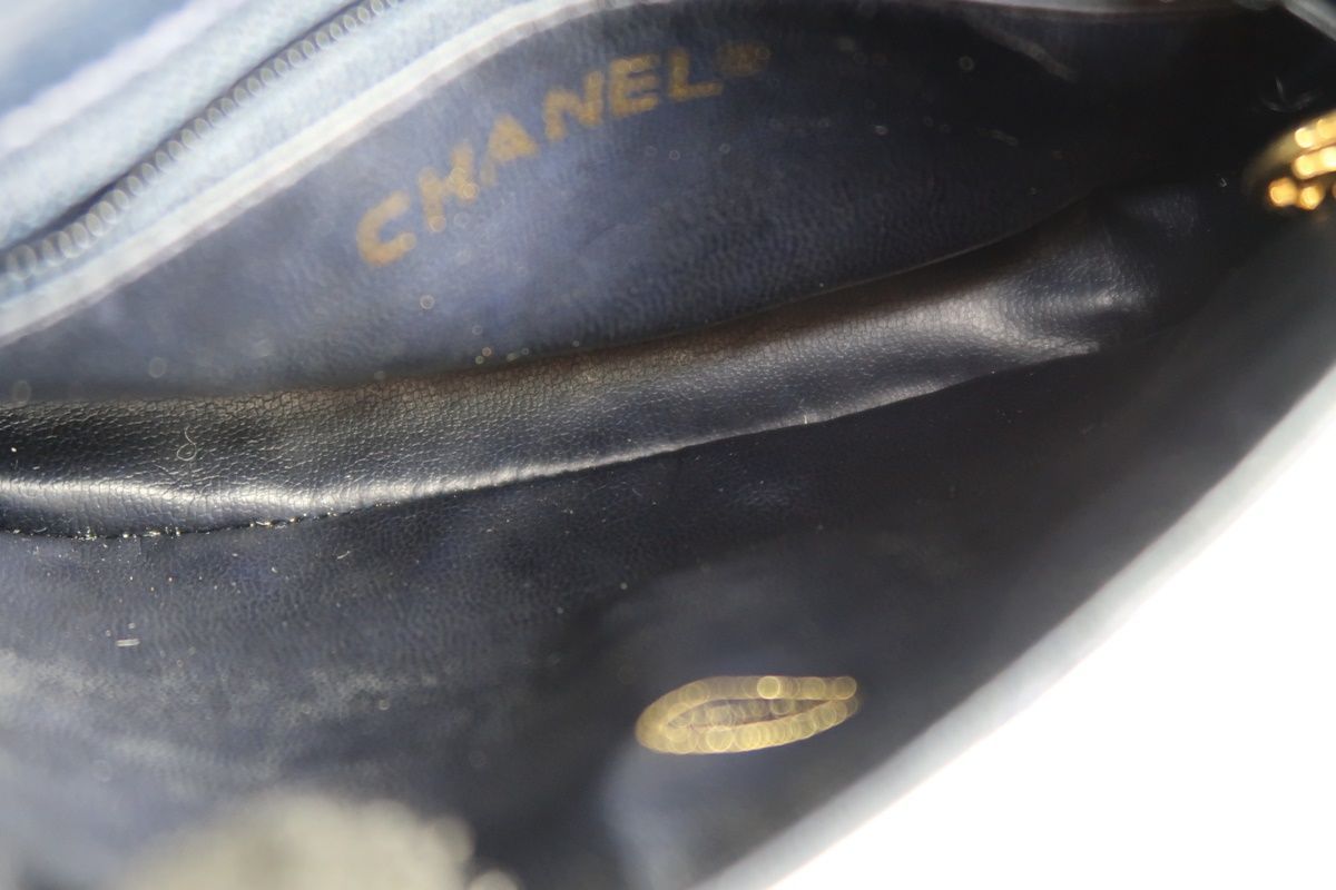 シャネル　マトラッセ　ターンロック　ラムスキン　ウエストバッグ　ポーチ 美品 シャネル ラムスキン マトラッセ ターンロック チェーン