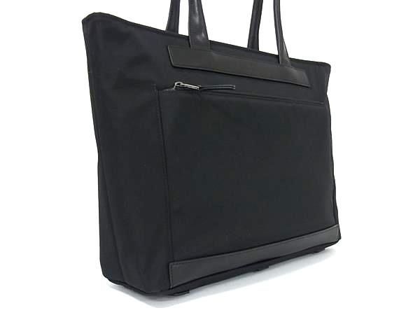 ポールスミス/レザートートバッグ/ブラック×パープル/オンオフ兼用/本