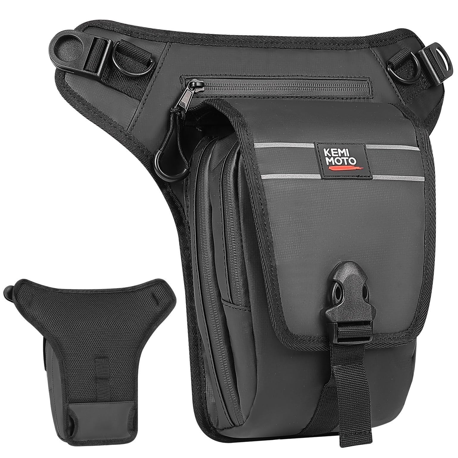 新着商品】KEMIMOTO バイク レッグバッグ 2L容量 レッグポーチ ヒップ 