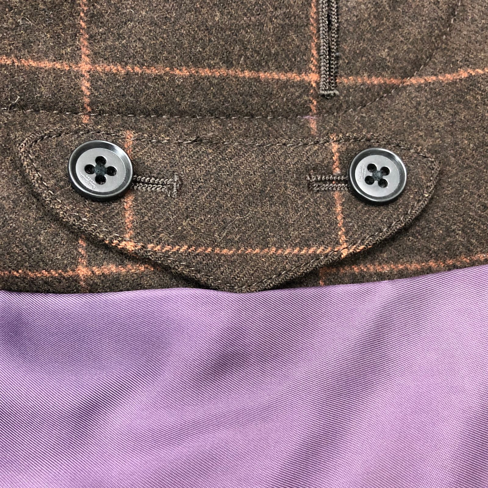 Paul Smith ポールスミス チェック柄 シングルロングコート ブラウン