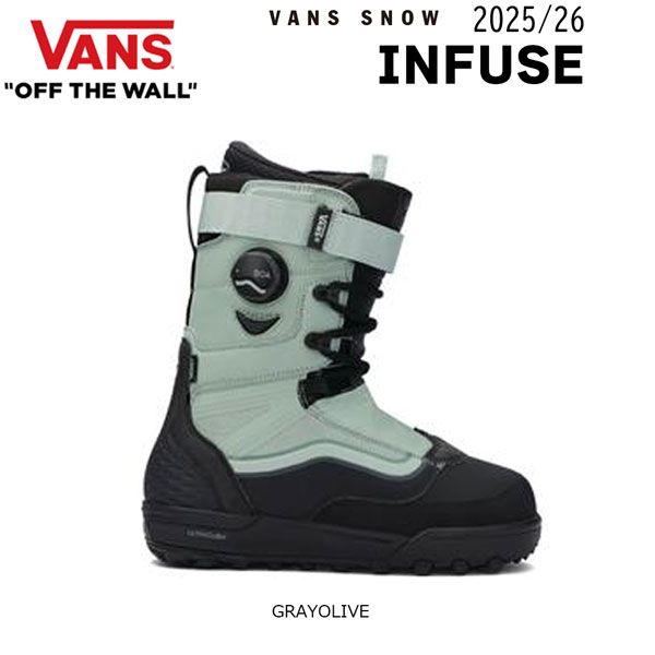 25-26 バンズ インフューズ VANS INFUSE スノーボード 靴 25-26-BT-VAN グレーオリーブ 7 7.5 8 8.5 9 9.5 10 10.5