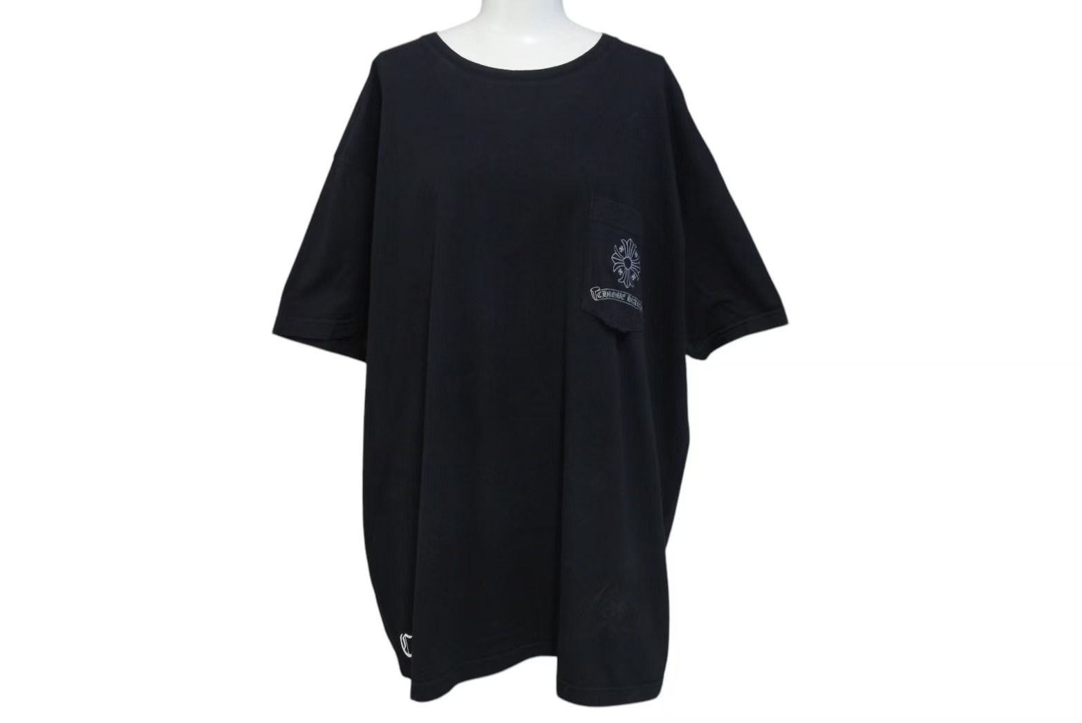 Chrome Hearts クロムハーツ CH 半袖Tシャツ バッククロスプリントTシャツ 95024 U.S.A製 コットン ブラック サイズXXL 美品 中古 4c073312