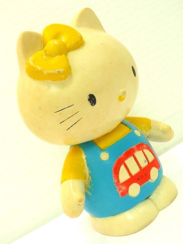 ☆激レア　1975年　ヴィンテージ　黄色リボン　ハローキティ　ぬいぐるみ 激レア 黄色リボン ハローキティ バスデザイン 1976年 サンリオ