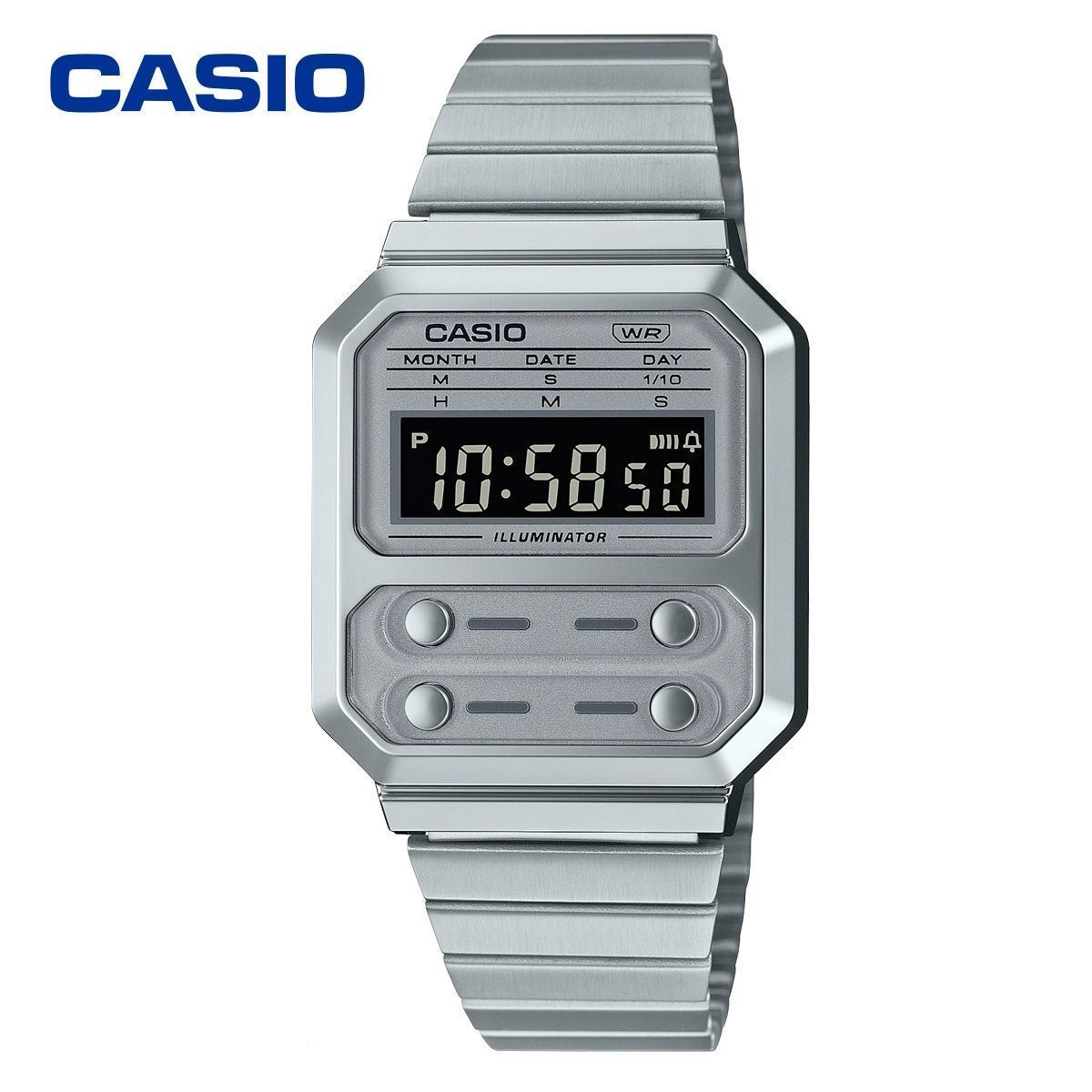 CASIO デジタル腕時計 シルバー・ブラック CASIO 腕時計 「60」「CASIO（カシオ）」スタンダードデジタル