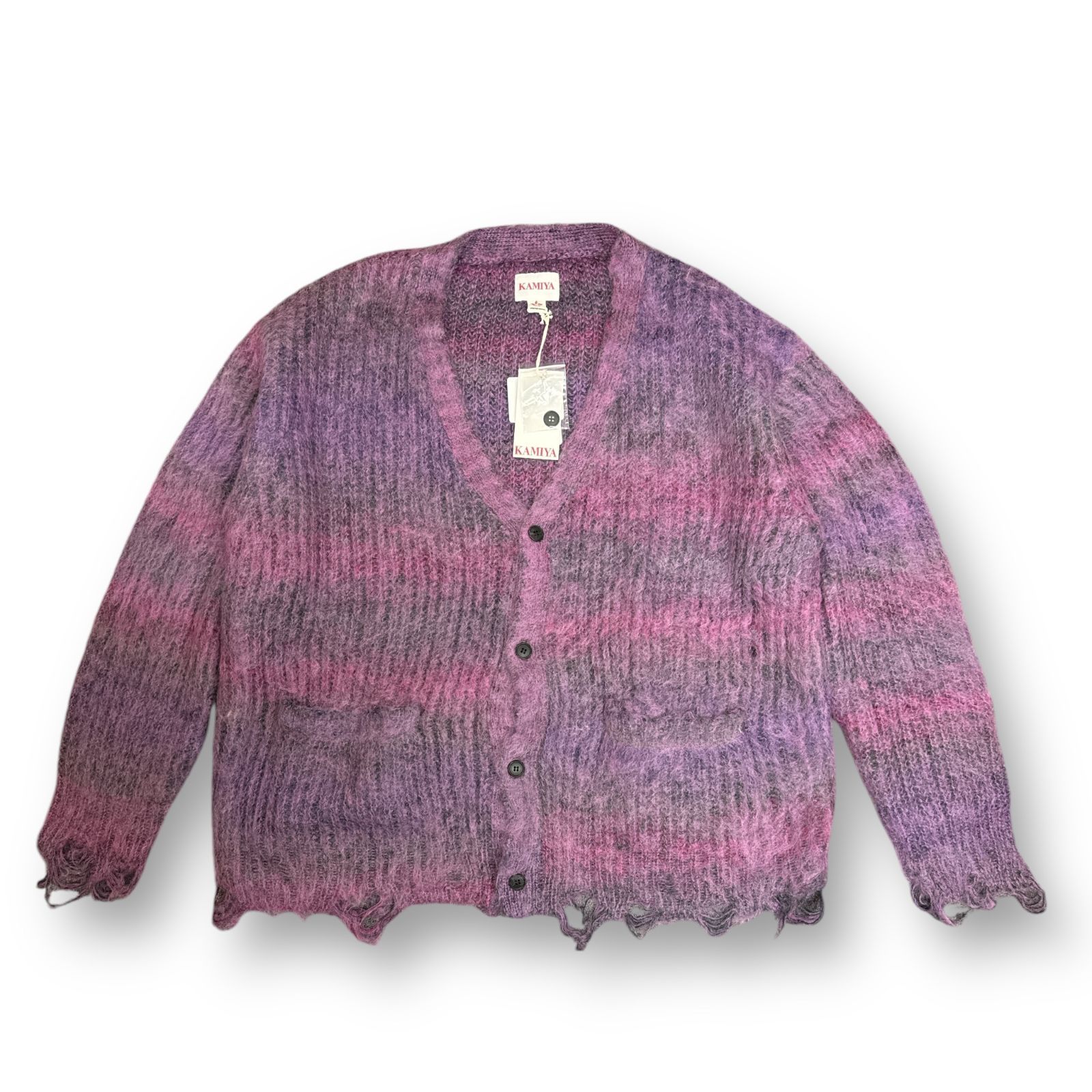 定価47300円 新品 KAMIYA 24AW KASURI MOHAIR CARDIGAN カスリ