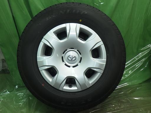 中古】DUNLOP 25年製 ハイエース 純正 15インチ スチール