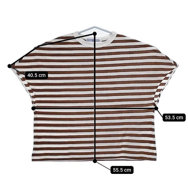 オールドマンズテーラー R&D.M.Co- *コットンボーダー半袖Tシャツ*Lカットソーライトブラウン(33-2504-734)【92E52】 オールドマンズテーラー R&D.M.Co- コットンボーダー半袖Tシャツ