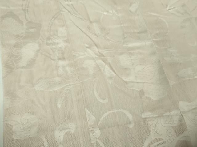 平和屋本店■極上　道中着　スリーシーズン　春夏秋　塵除け　ロング丈　花唐草紋紗　灰梅色地　逸品　DZAA6615kh5 平和屋本店□極上 道中着 スリーシーズン 春夏秋 塵除け ロング丈 花